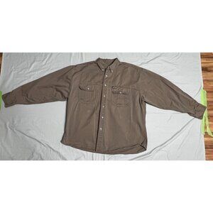 Remington Men's XXL Button-Down Long Sleeve Shirt Khaki Hunting Shooting Barn